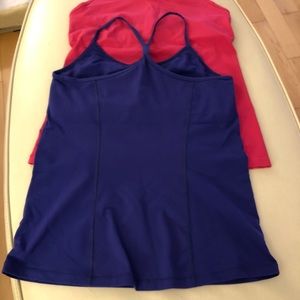 2 Nike Dri Fit Workout Top with built in shelf bra